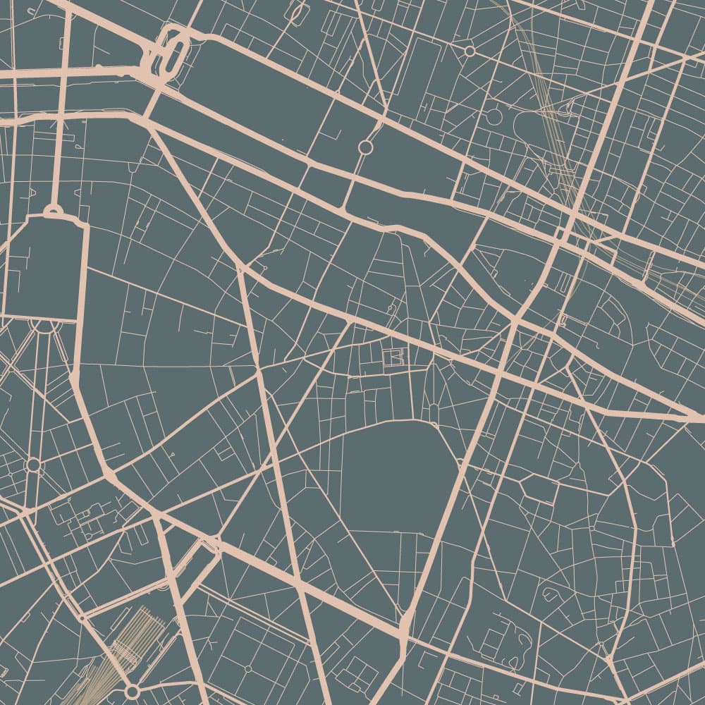 Paris Karta av Illux