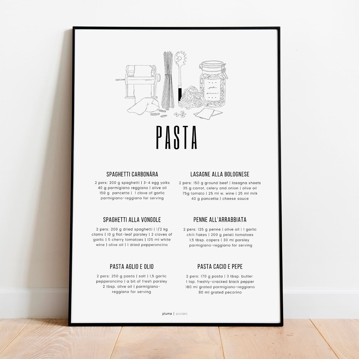 Pasta av Pluma Posters