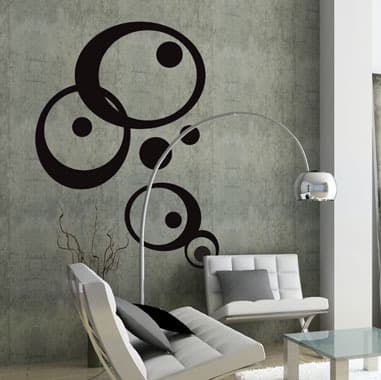 My roundys wallsticker av Heidi Holm Pedersen, 100x135 cm