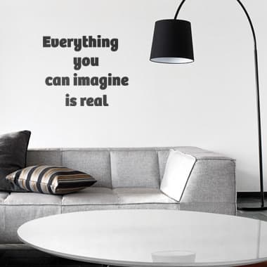 You Can Imagine wallsticker av Alan Smithee, 46x39 cm