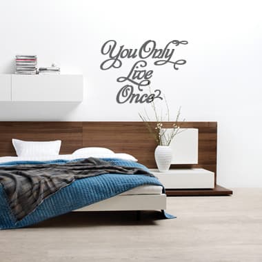 You only live once wallsticker av Alan Smithee, 57x43 cm