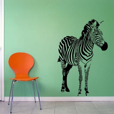 Zebra wallsticker av Heidi Holm Pedersen, 66x100 cm