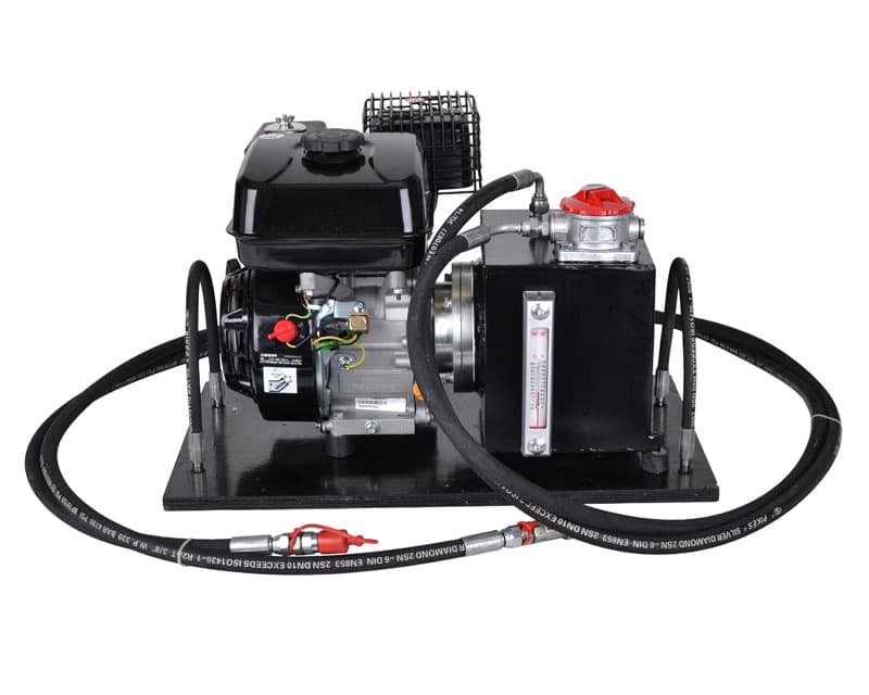 Hydraulikstation med 6,5 hk benzinmotor og tank - Primus Danmark