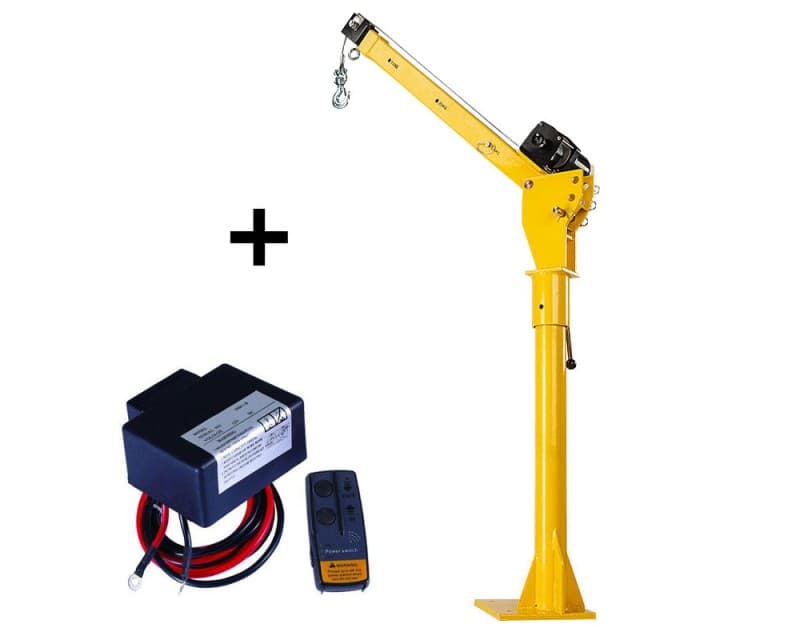 Ladkran elektrisk - 12 volt - med trådløs fjernbetjening - Primus Danmark