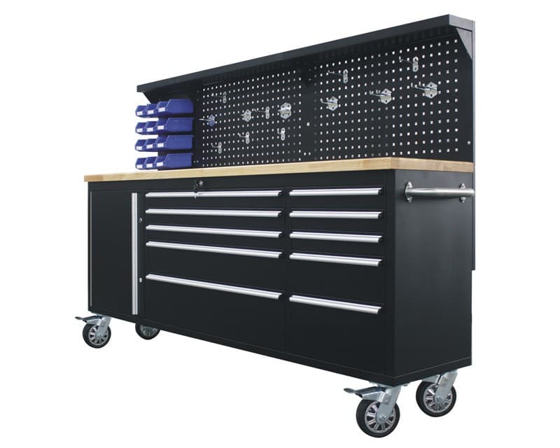 Værkstedsvogn + arbejdsbord 215 cm - Primus Danmark