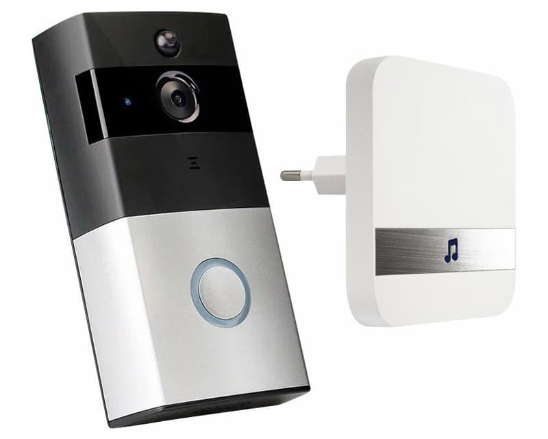 Wifi Video dørklokke med modtager + app - Primus Danmark