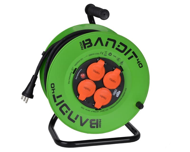 Kabeltromle 40 meter med jord - 3000 watt - Primus Danmark