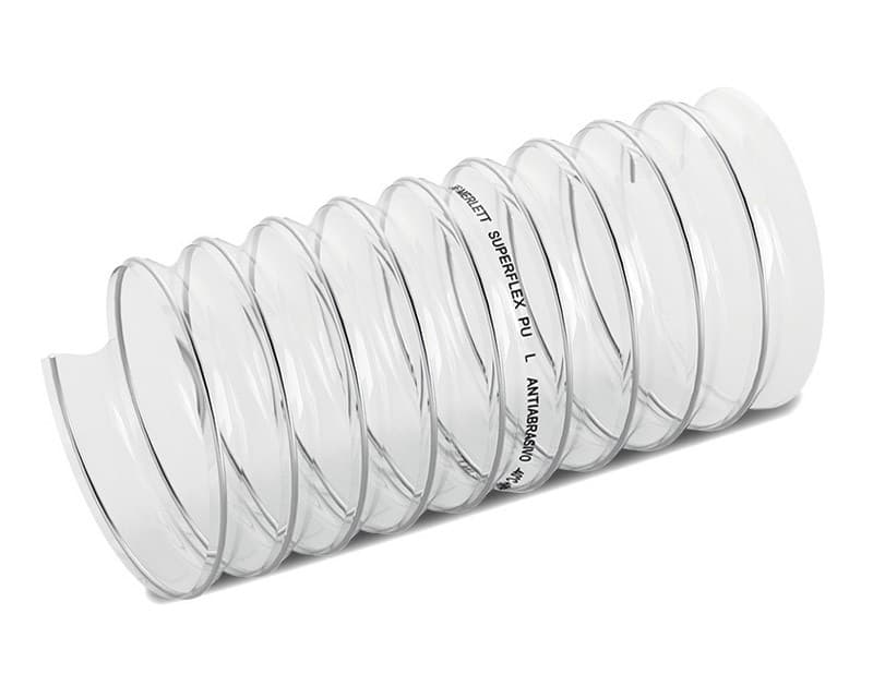 Superflex PU slange 100 mm - 1 meter - til spånsuger - Primus Danmark
