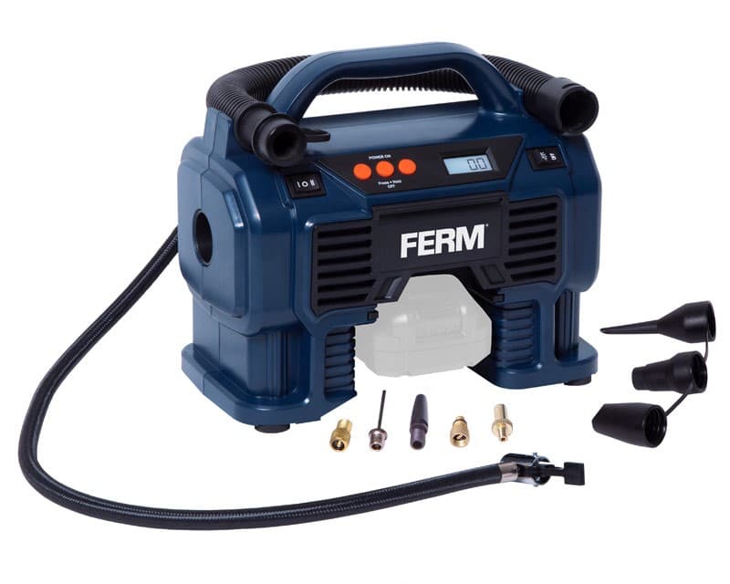 FERM kompressor 20 volt - uden batteri - Primus Danmark