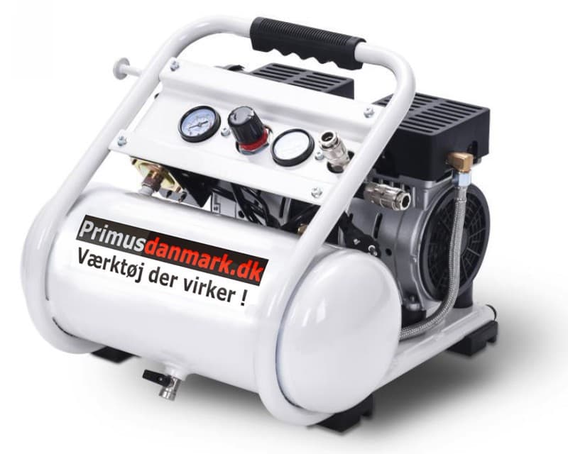 Lydsvag kompressor 8 liter - kun 62 dB - Primus Danmark