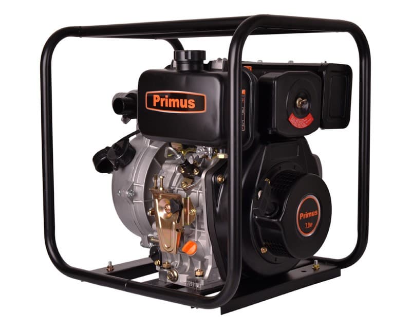 2" Brandpumpe / Vandpumpe med 5,2 hk Dieselmotor - Primus Danmark