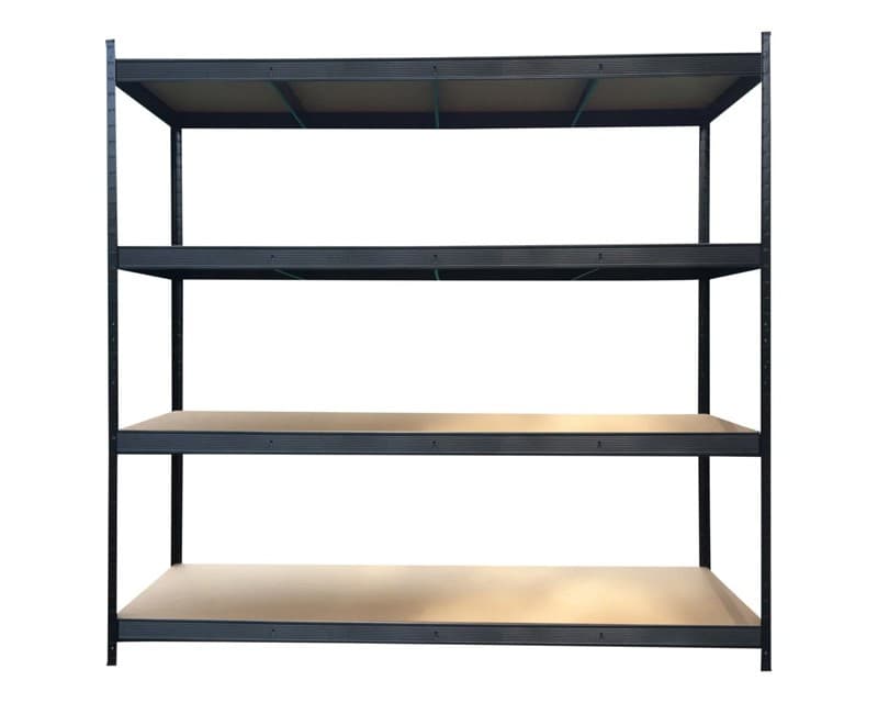 Stålreol med 4 MDF hylder - 200 x 220 x 70 cm - Primus Danmark