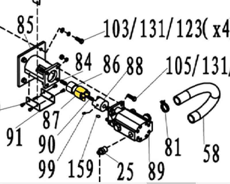 Klokobling - motordel - minigraver nr. 8008801 - Primus Danmark