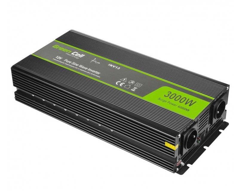 3000/6000 watt Inverter DC 12V til AC 230V - REN SINUS - Primus Danmark