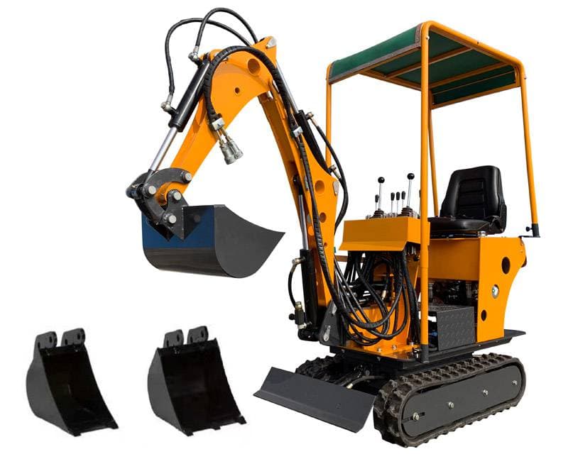 TINY-OX Minigraver 700 kg med 3 skovle - Primus Danmark