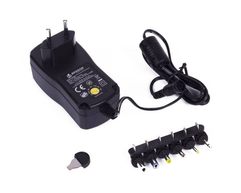 Adapter - 3-12 volt - 6 forskellige stiktyper - Primus Danmark