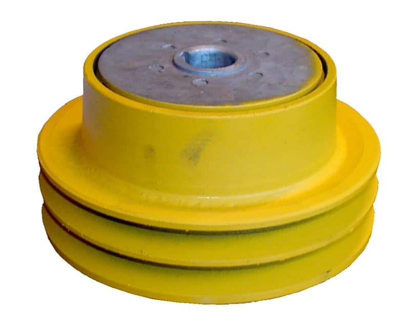 Slyngkobling dobbelt kilerem - 2 spor - 25,4 mm hul - diameter 143 mm - Primus Danmark