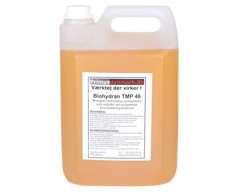 Hydraulikolie - biologisk nedbrydelig 5 liter - Primus Danmark