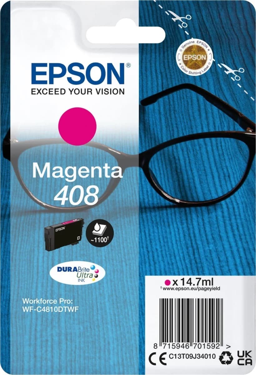 Epson 408 Magenta original, 14,7ml. - 1100 sider