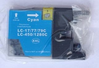 LC 1280XXL Cyan, Kompatibel patron
