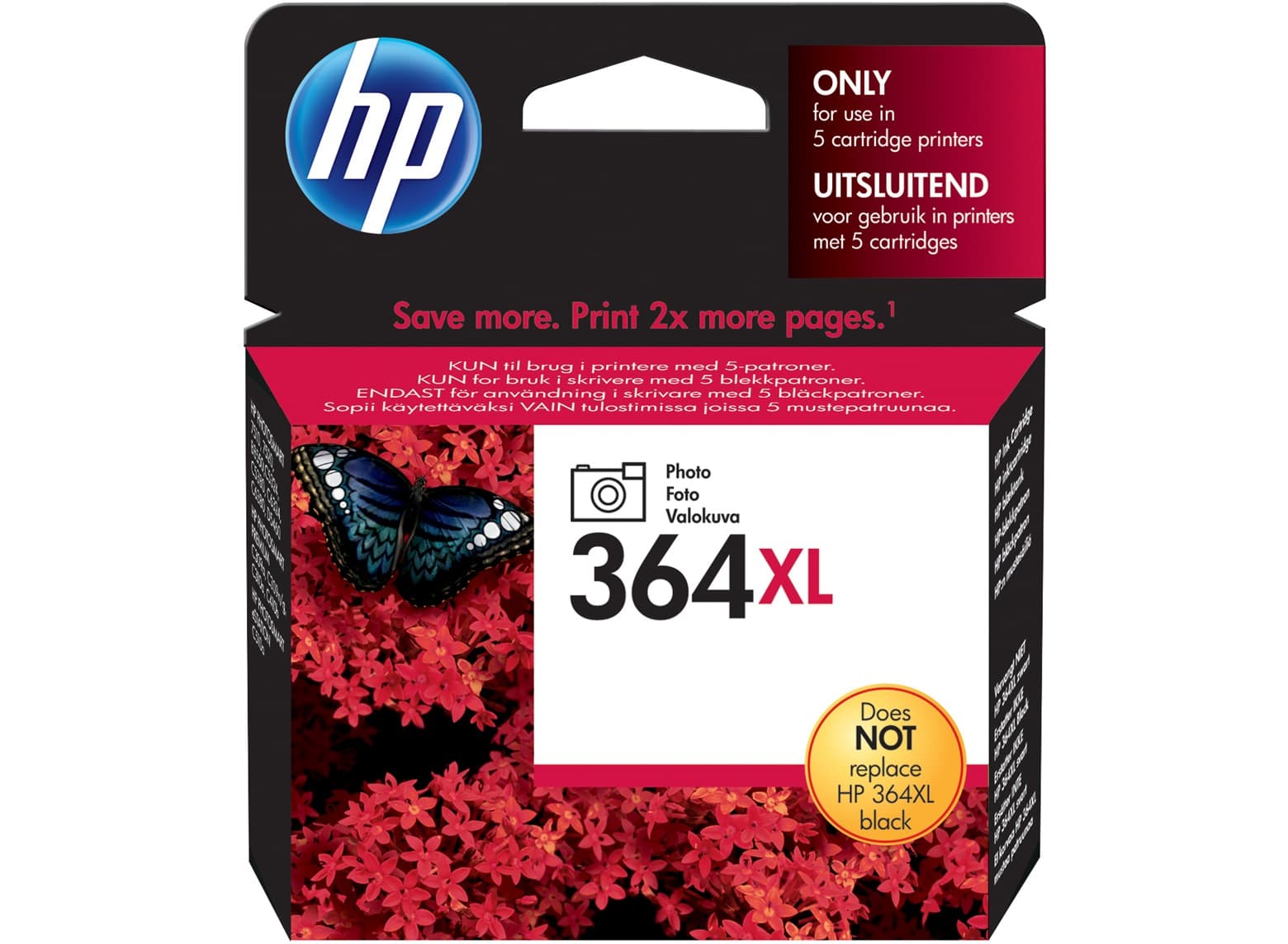 HP 364 XL Ph. BK, Original Blækpatron