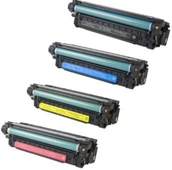 Sæt af CE 250 BK,251 C,252 M,253 Y, kompatible tonere