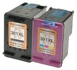 HP 301XL sæt/2 stk. BK og CMY kompatible blækpatroner miljø 38 ml.