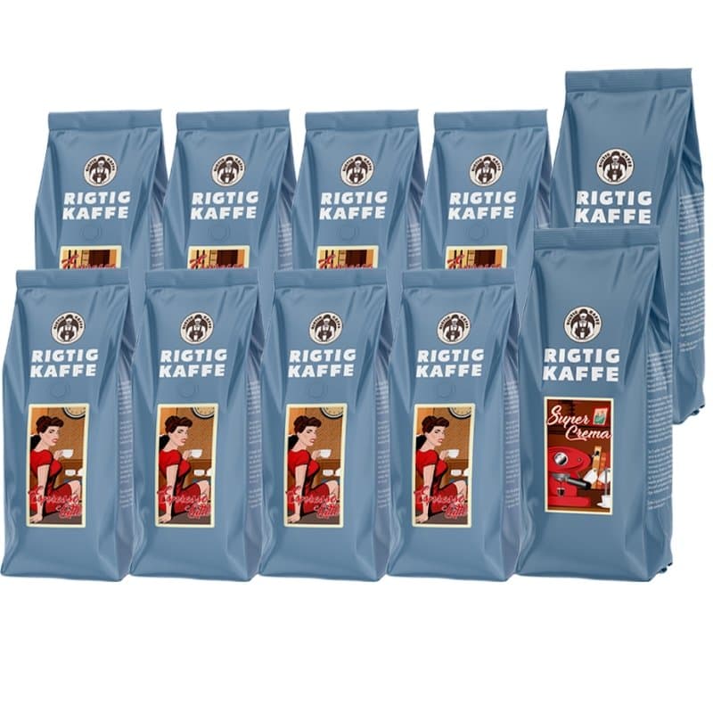 Rigtig Kaffe Mixpakke 6kg Hele kaffebønner
