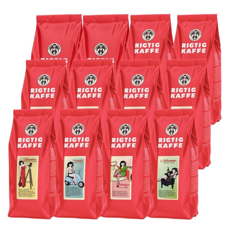 Rigtig Kaffe Mixpakke 8kg Hele kaffebønner
