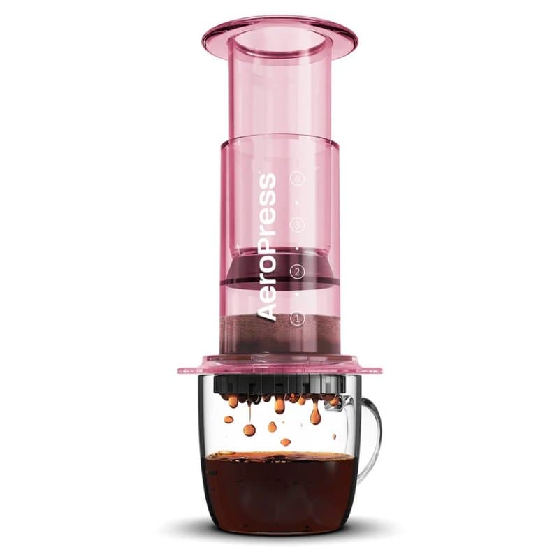 AeroPress Clear Pink Rejsebrygger