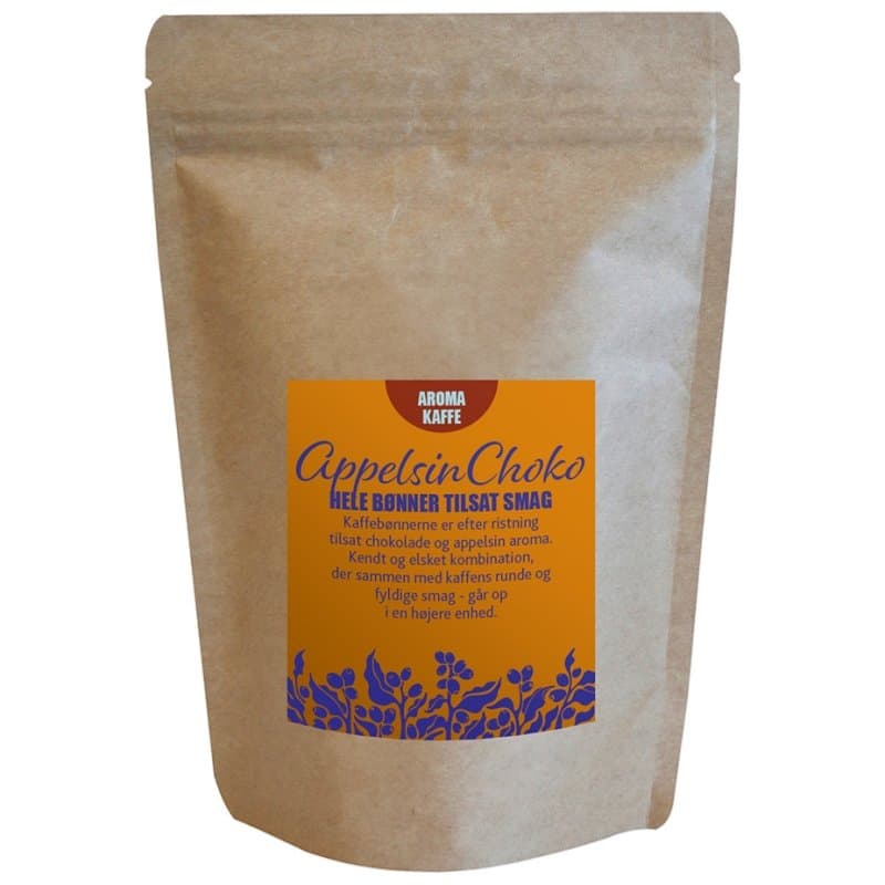 Orange Chokolade Smagskaffe 225g Hele kaffebønner