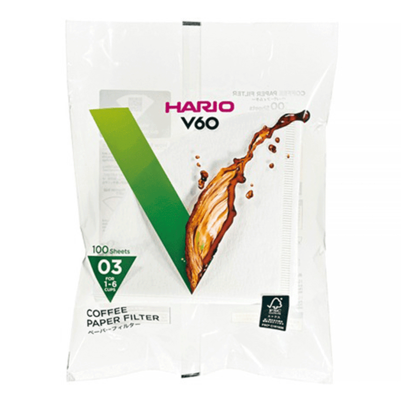 Hario Papir Filtre 3 Kop. 100 Stk