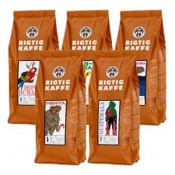 Rigtig Kaffe Världens Kaffe Mixpaket 5x400g