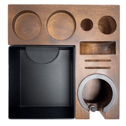 IKAPE V5 Knockbox med Tamperstation Valnöt