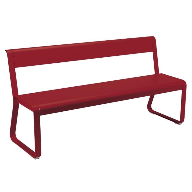 Fermob Bellevie Bench w. Backrest Chili