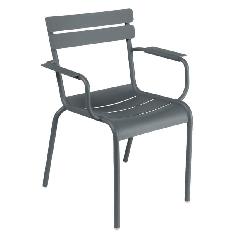 Fermob Luxembourg Stol m. armlæn Storm Grey