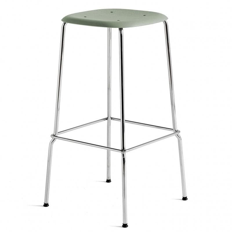HAY Soft Edge 80 Dusty Green Høj Chrome