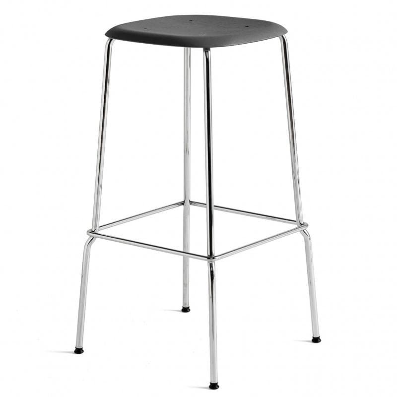 HAY Soft Edge 80 Høj Soft Black Chrome