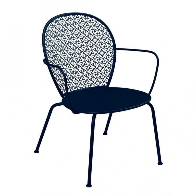 Fermob Lorette Low Armchair Deep Blue