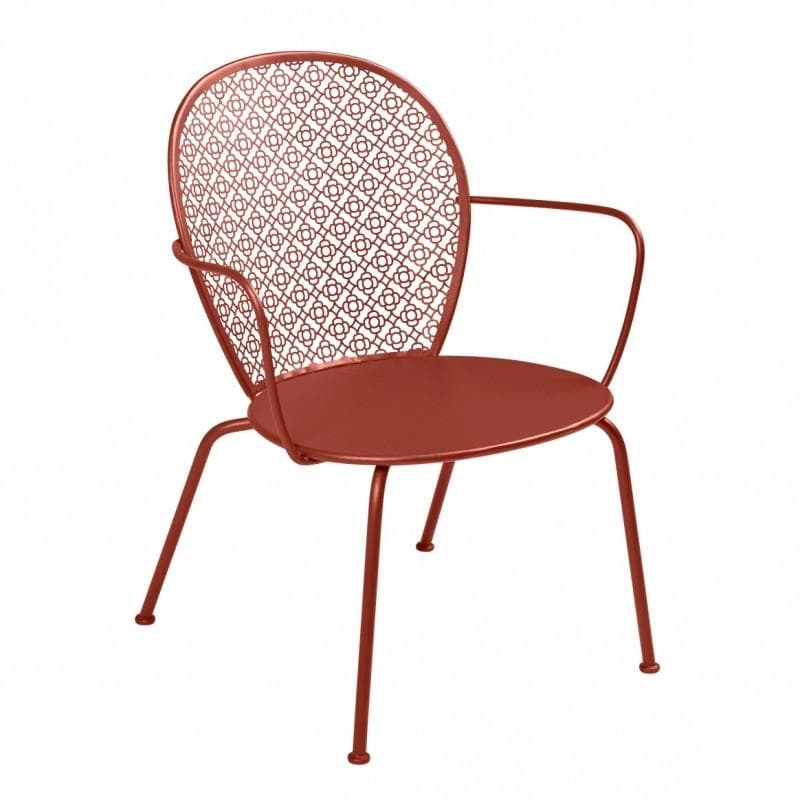 Fermob Lorette Low Armchair Red Ochre
