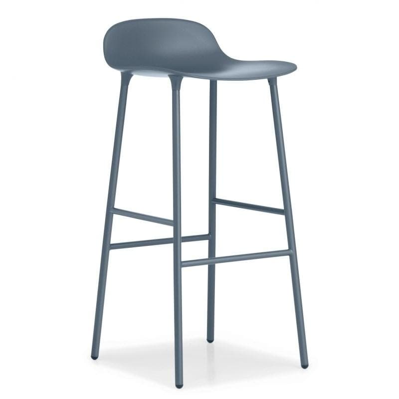 Normann Copenhagen Form Barstol Stål 75 Blå/stål