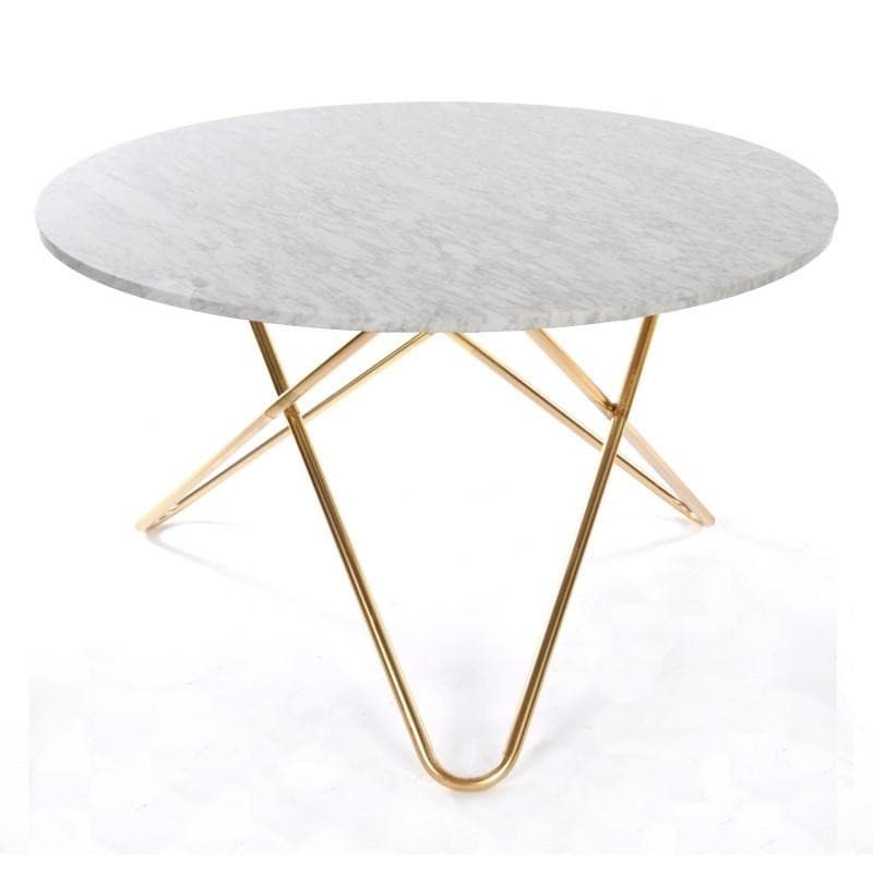 Ox Denmarq Big O Table Hvid Marmor Messing