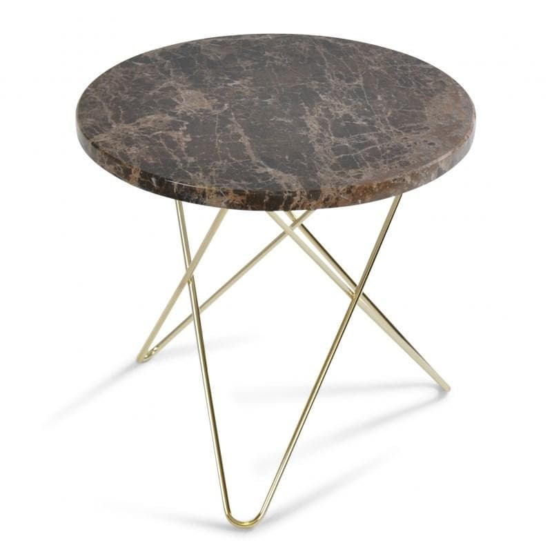 Ox Denmarq Mini O Table Brun Marmor Messing