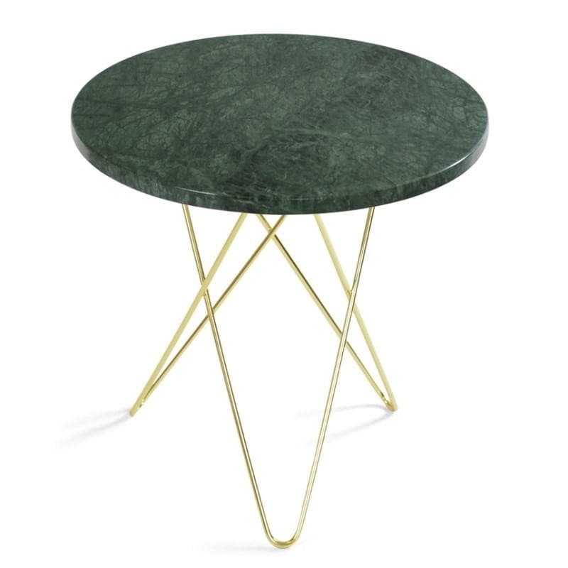 Ox Denmarq Mini O Table Tall Grøn Marmor Messing