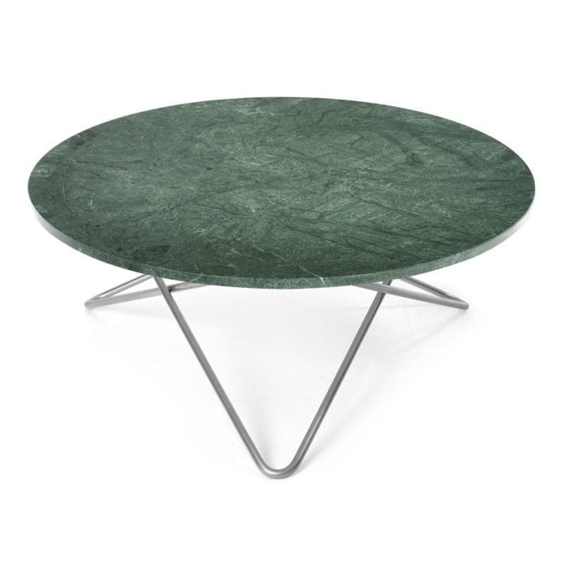 Ox Denmarq Large O Table Grøn Marmor Rustfrit stål