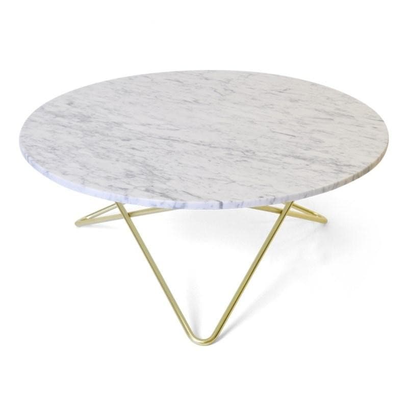 Ox Denmarq Large O Table Hvid Marmor Messing