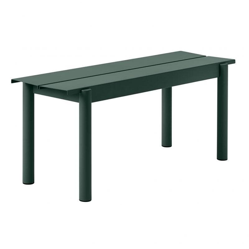 Muuto Linear Steel Bench Dark Green 110 x 34