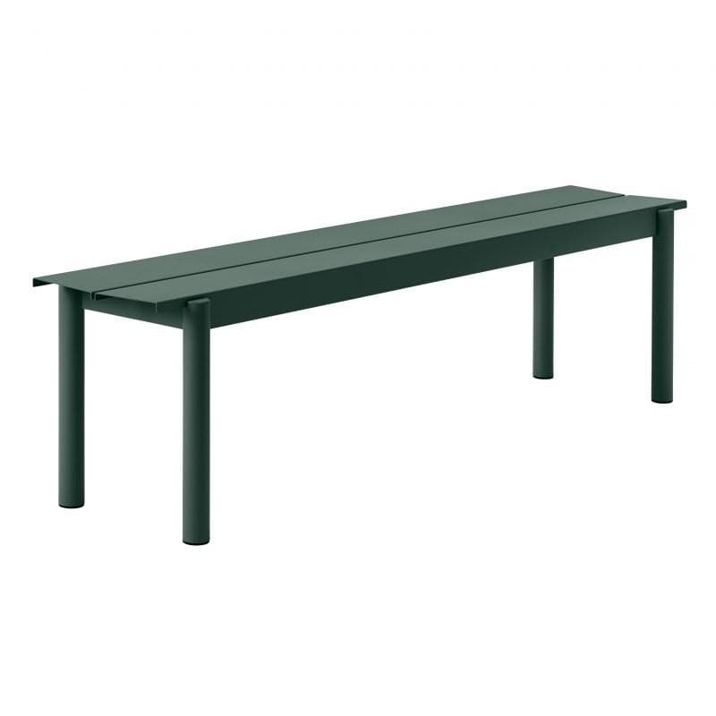 Muuto Linear Steel Bench Dark Green 170 x 34