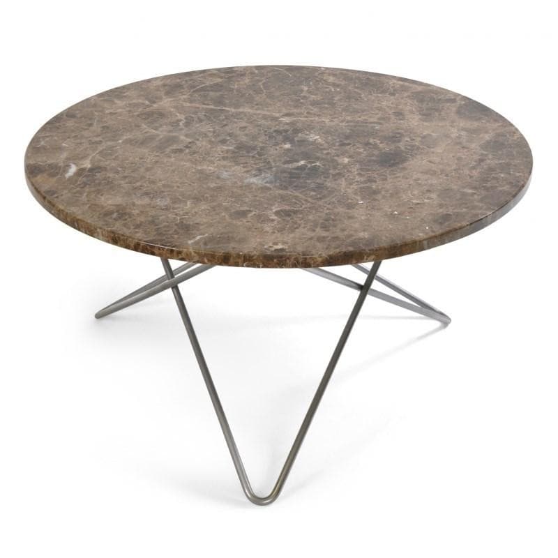 Ox Denmarq O Table Brun Marmor Rustfrit stål