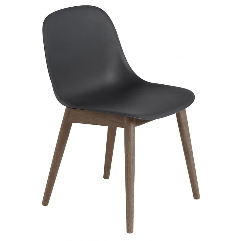 Muuto Fiber Side Chair Wood Black/Stained Dark Brown